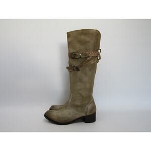 Mark Nason Womens Size 10 M Brown Suede Zip Knee High Fashion Boots